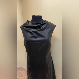 Bar III Black Faux Leather Mini Dressnew
